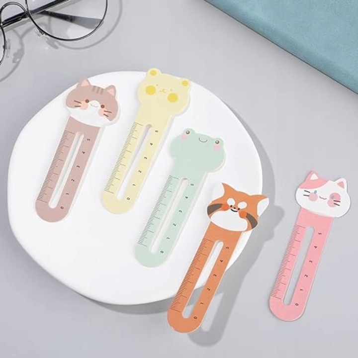 Set 30 semne de carte cu animale pentru copii, inspiratie pentru invatarea cititului, multicolor