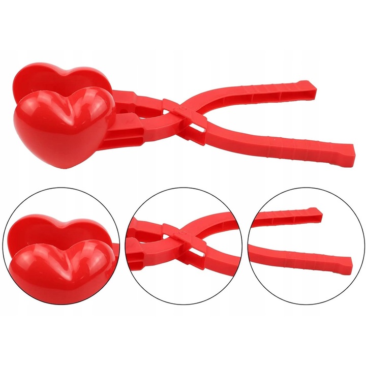 6 darab színes hófúvóka készlet, kreatív tevékenység, piros