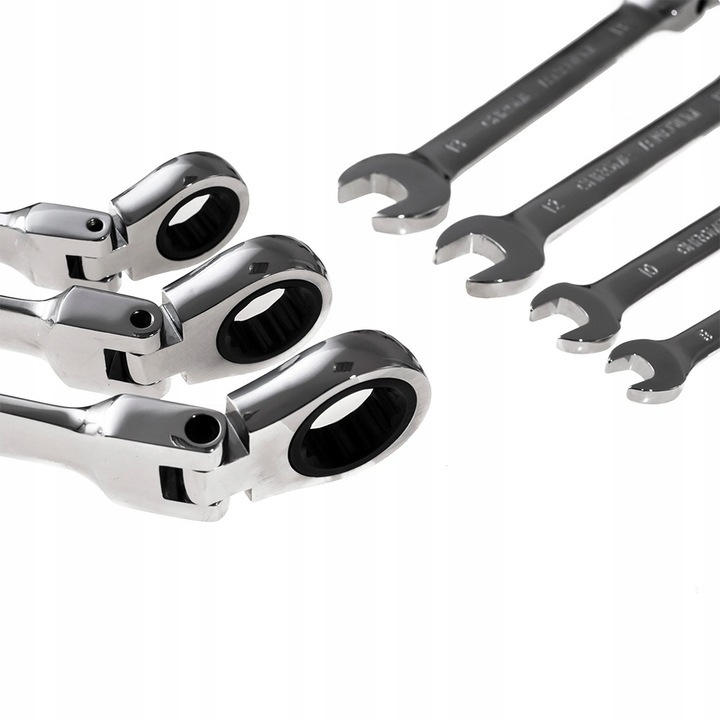 Set chei plasko-oczkowe cu grzechotka Tagred 8-19mm, 7 piese, cromat