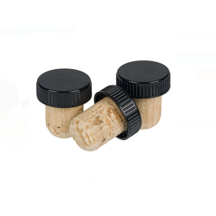 Dopuri pentru Sticla ZANOX®, Capac cu Pluta, Set 3 Bucati, Etansare Sigura, Reutilizabile