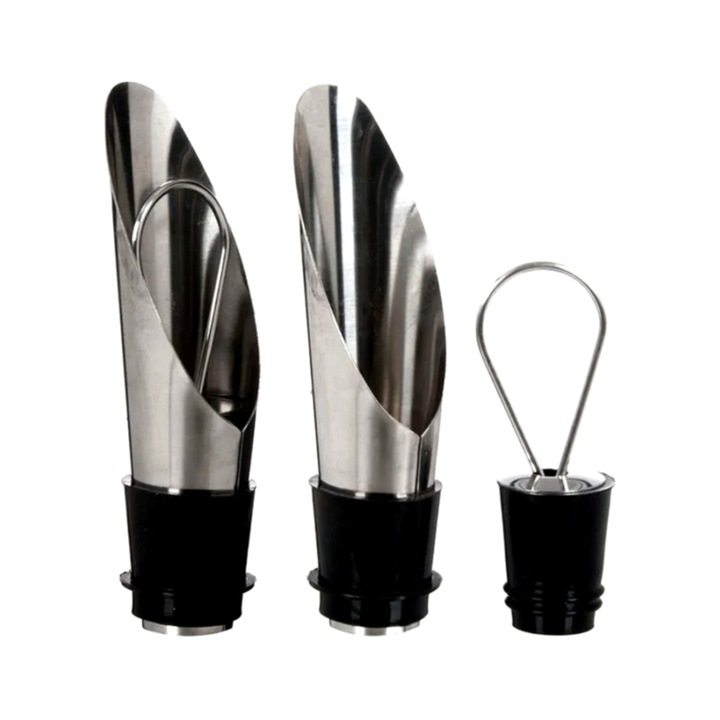 Set Dopuri pentru Servire Vin ZANOX®, 7 cm, 2 Bucati, Etansare Sigura, Turnare Usoara, Reutilizabile