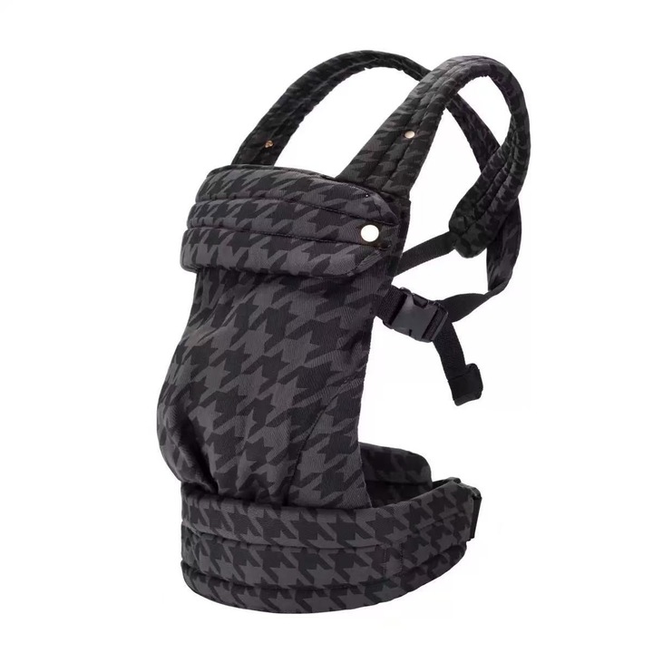 Marsupiu multifunctional ajustabil cu suport pentru sold, model houndstooth gri