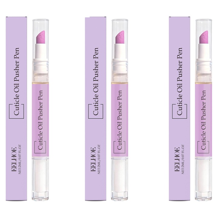 3 pixuri pentru hranirea si hidratarea unghiilor, cu uscare rapida, non-grase, perii pentru cuticule cu hidratare profunda, 2ml