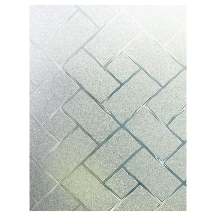 Folie Decorativa pentru Geam 60 x 200 cm – Model Puzzle pentru Intimitate si Protectie Solara