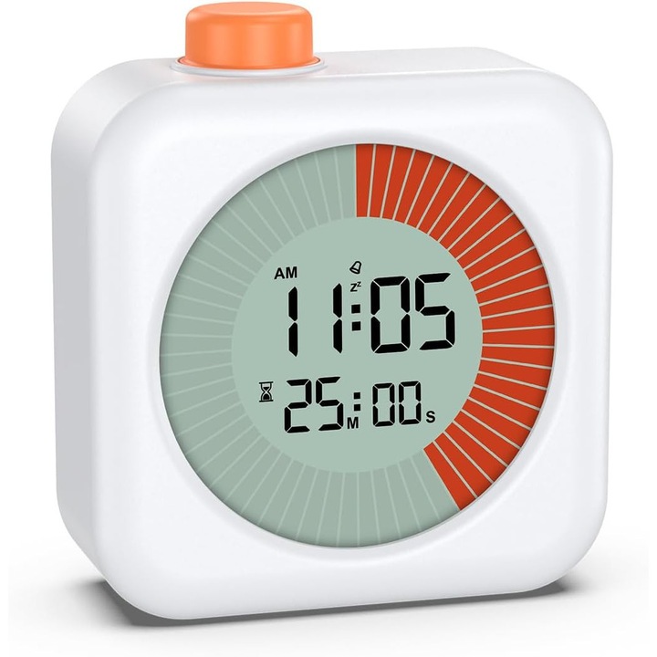 Timer vizual 3 in 1, 60 minute, negru, 9x9cm