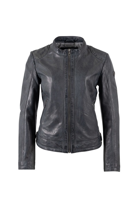 Geaca de Piele Dama Mauritius Albastru Inchis, Albastru