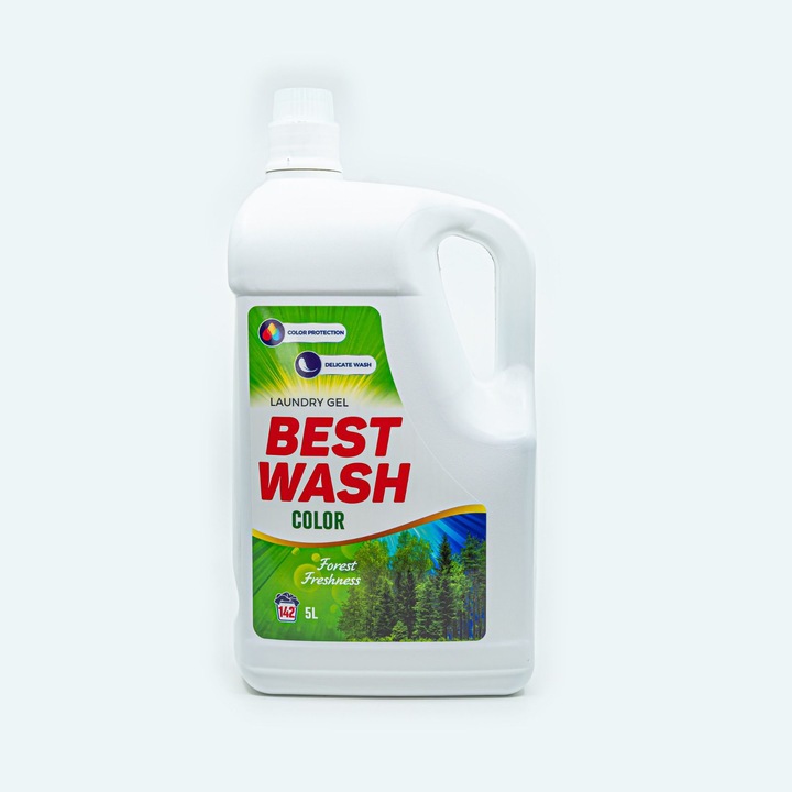 Detergent Lichid Gel BestWash Color Forest Freshness 5L