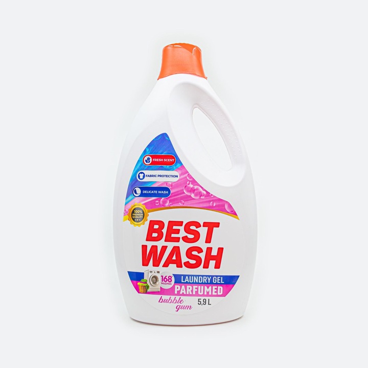 Detergent Lichid Gel BestWash Parfumed Bubble Gum 5.9L