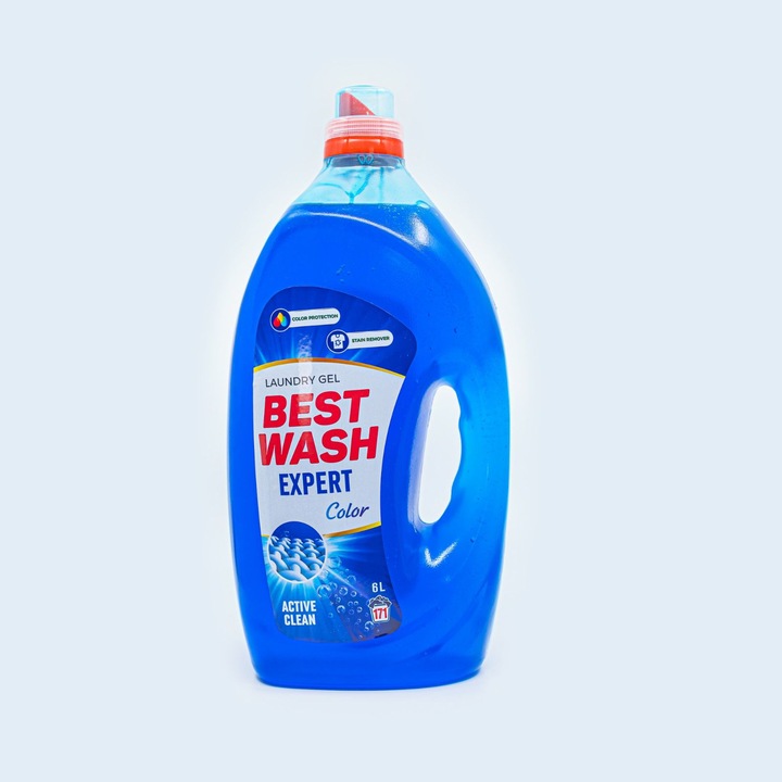 Detergent Lichid Gel Expert Color Active Clean 6L