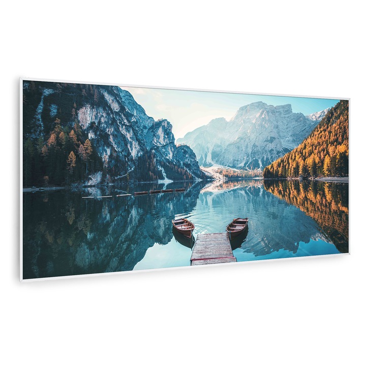Încălzitor cu infraroșu Klarstein Wonderwall Air Art Smart, mare orizontal, 700 W, 120x60 cm, control prin aplicație, telecomandă