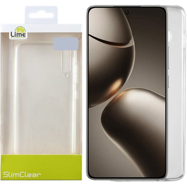 Husa telefon Xiaomi 15T 5G, Lime, SlimClear, transparent, 6.83"