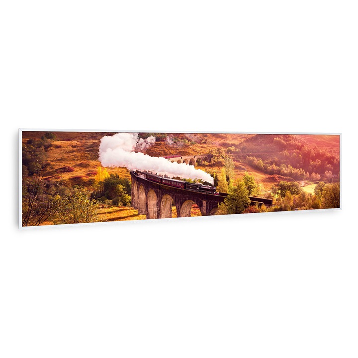 Panou radiant, Klarstein, Air Art Smart, infraroșu, 350 W, 120x30cm, vartej