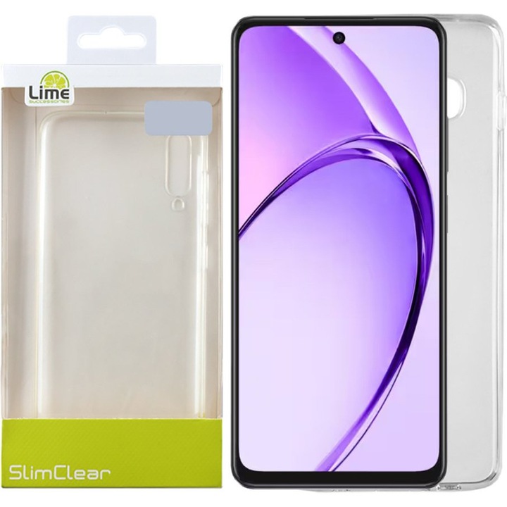 Husa telefon Lime SlimClear pentru OPPO A40 5G/A3X 5F/A3X 4G, transparenta, 6.67''