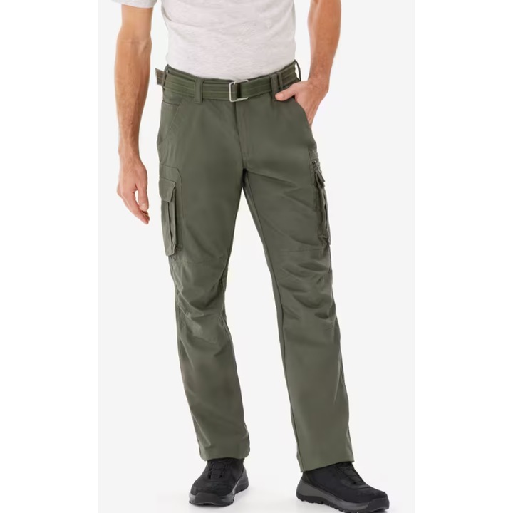 Férfi trekking cargo nadrág FORCLAZ Kaki, L INTL