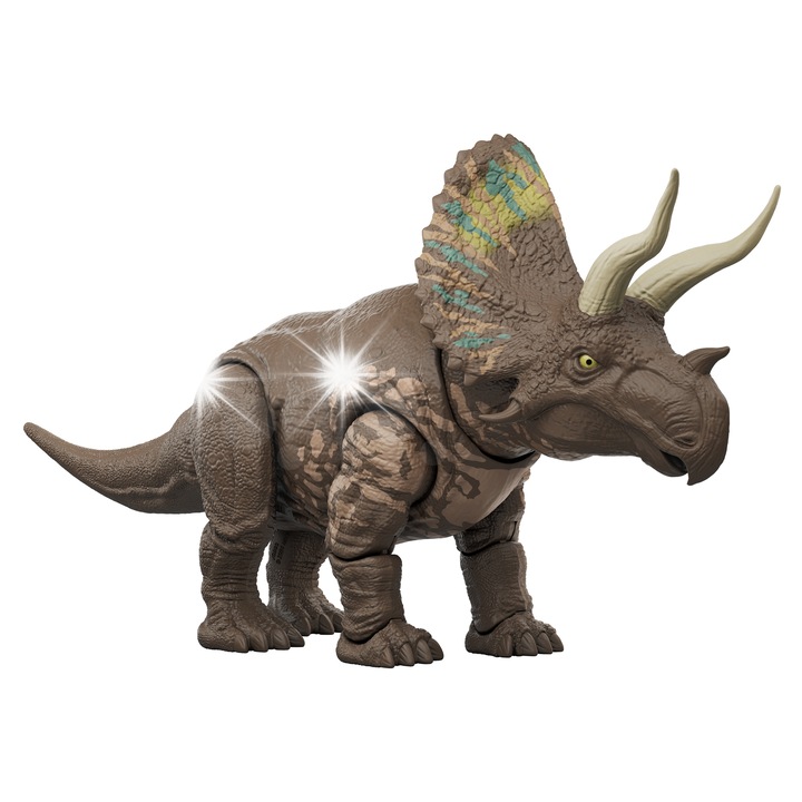 Jurassic World Eotriceratops figura, műanyag, barna, 4 éves kortól gyerekeknek