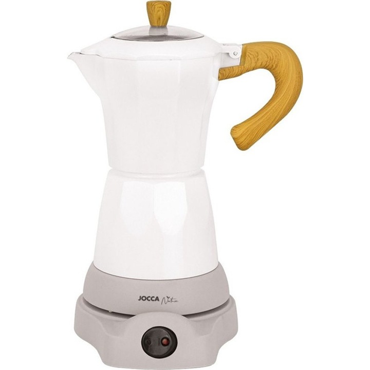 Espressor electric JOCCA Nature, 6 cesti, alb, design modern