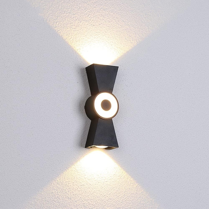 Aplica LED de exterior Alessandro DESIGN AX161, 7 W, IP65, lumina caldă, 20x6.5x5 cm