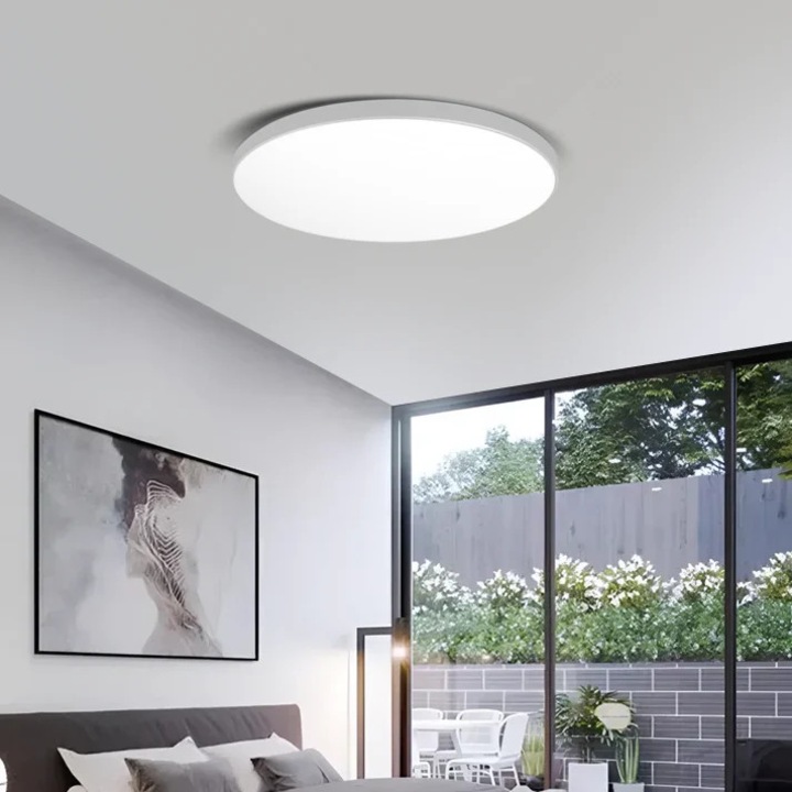 Plafoniera LED Alessandro DESIGN SOLIS 48 W, Alb, Diametru 47cm, Inaltime 3.5cm