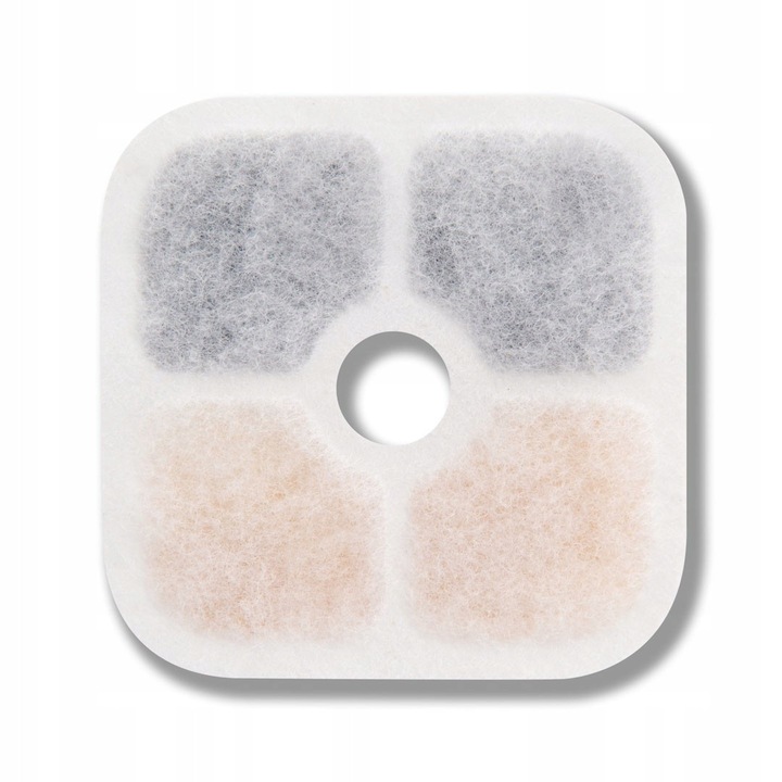 Filtre pentru fantana Catit PIXI, set 6 bucati, filtrare tripla, 8,5x8,5x0,9cm