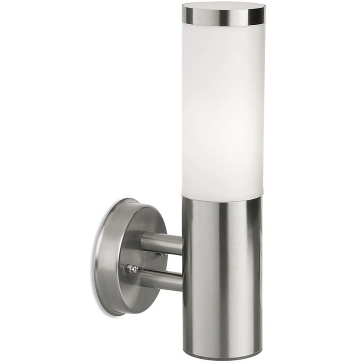 Външна аплика Smarter, инокс, IP 44, размери 7.6x14.3x33см, макс. 28W