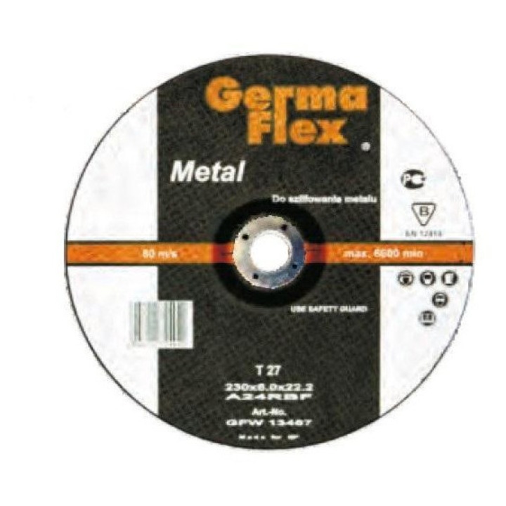 GERMAFLEX Tisztítókorong fémre 230 x 8, 0 x 22, 2 mm