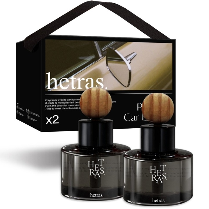 Hetras Premium Car Diffuser Set de parfum auto No.02 Flower Shop 77mlx2buc