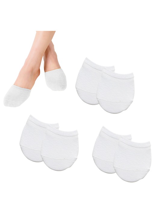 SUNTRADE zokni, légáteresztő bélés zokni, színes félzokni nőknek, 3 pár, Fehér