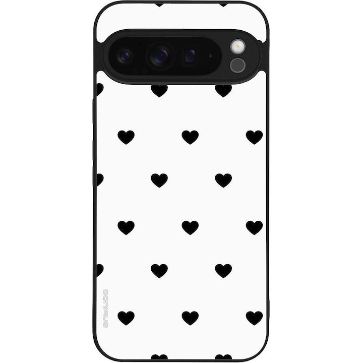 Husa telefon Sonique Heart Series pentru Google Pixel 9 Pro XL 5G, silicon, alb, design modern