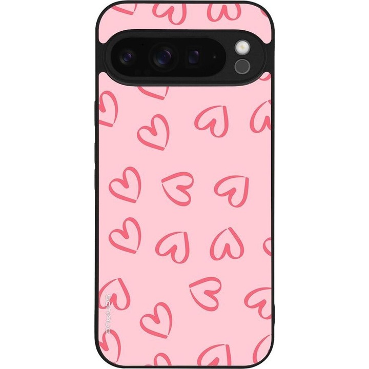 Husa telefon Sonique Heart Series pentru Google Pixel 9 Pro Xl 5G, silicon, roz, design modern