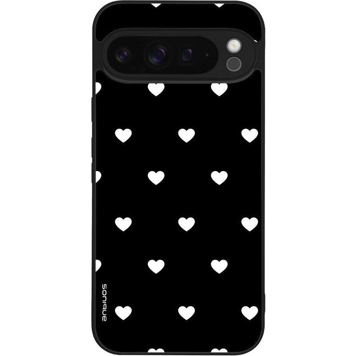 Husa telefon Sonique Heart Series pentru Google Pixel 9 Pro XL 5G, silicon, antisoc, negru
