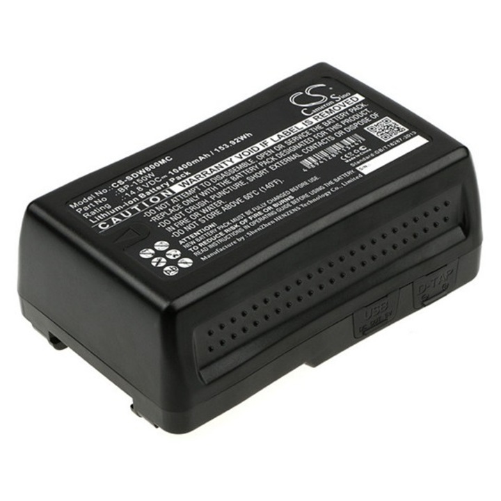 Cameron sino li-ion akkumulátor, 14.8v, 10400mAh, kompatibilis sony bp-150w -vel