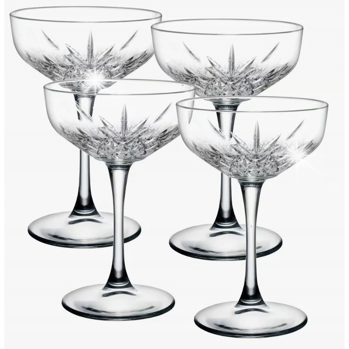 Dajar Timeless pezsgőspohár készlet, 255ml, 4 darab, átlátszó