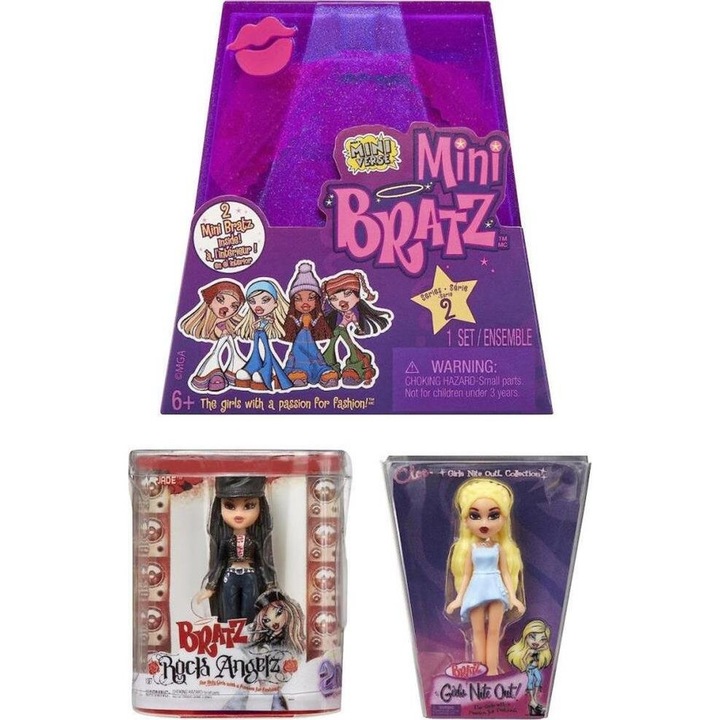 Figurine set, Little Tikes, MGA Miniverse - Mini Bratz Series 2, fara film plastic, 591795EUC