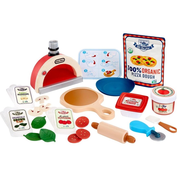 Set Bucatarii copii, Little Tikes, Creative Chefs, Pizza Kit, multicolor