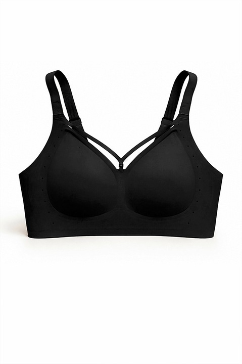 Sutien fara armaturi, cusaturi, cu cupa preformata, SM62, Uniconf, Negru