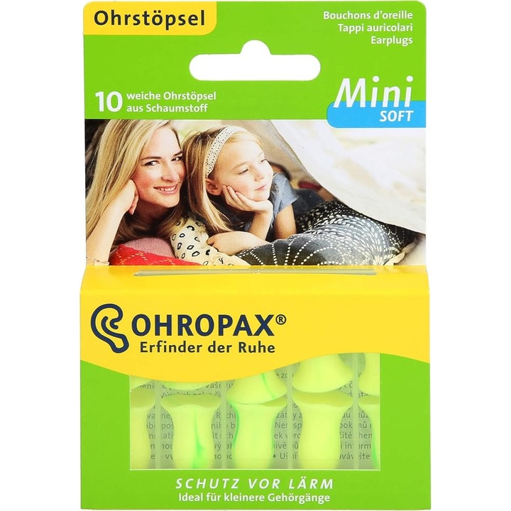 Ohropax puha habszivacs füldugók, mini, zajcsökkentés, hangszigetelés, tökéletes alváshoz, kollégiumi, alváshoz, tanuláshoz, 5 db