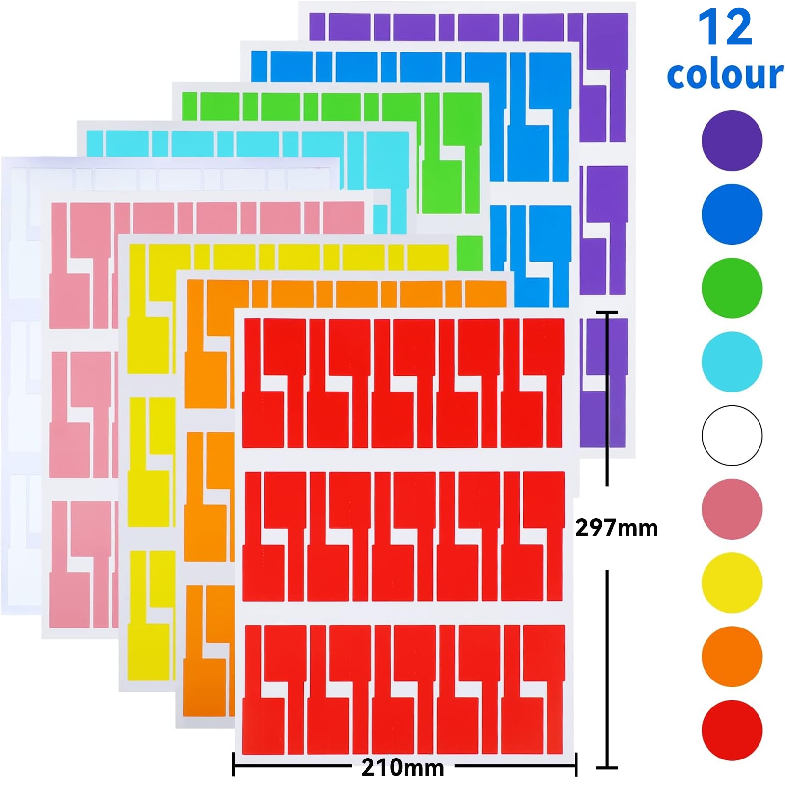 Cabluri Plastic Colorate Set 360 etichete autoadezive rezistente la rupere pentru cabluri ...