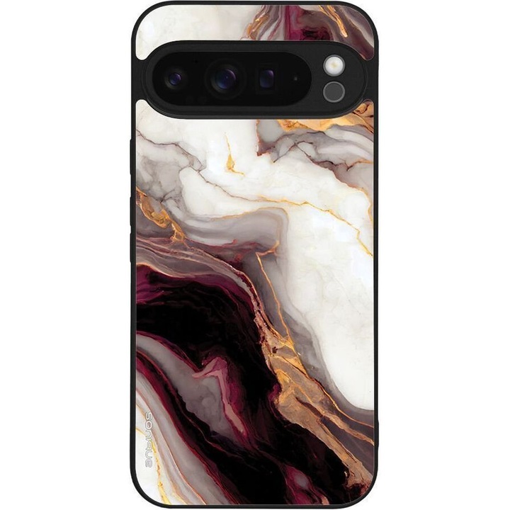 Husa telefon Sonique Marble Series pentru Google Pixel 9 Pro XL 5G, silicon, design marmorat, antiderapant, multicolor