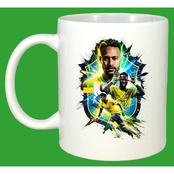 Cana Neymar Brazil World Cup Fifa 2026, Cadou, Sarbatori, Cri-Flo, Culoare Alb, 330 ml