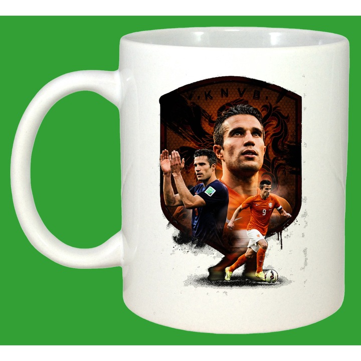 Cana Robin Van Persie Netherlands World Cup Fifa 2026 V2, Cadou, Sarbatori, Cri-Flo, Culoare Alb, 330 ml