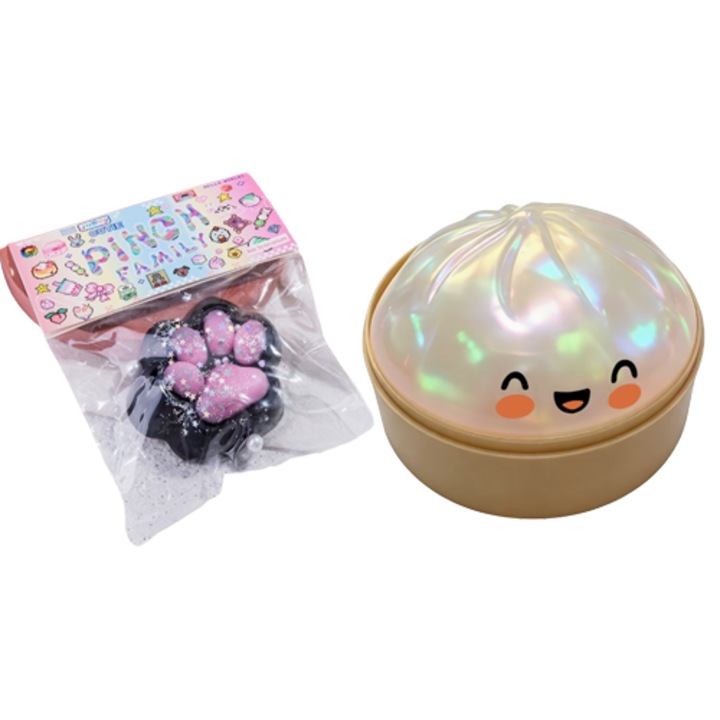 Interaktív gyerekjáték készlet, stresszjáték, fehér nyúl forma, fekete macskamancs, puha, nem ragadós