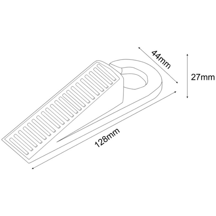 Ограничител за врата Smith & Locke, 12.8 x 4.4 см, гума, черен