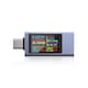 Tester USB, Detecteaza protocolul de incarcare pe USB-C, ecran OLED color, capacitatea, curent, voltaj, Protectie la supratensiune, Domeniu de masurare DC 4V-30V, Dimensiuni Compacte, OUYLAF, Gri