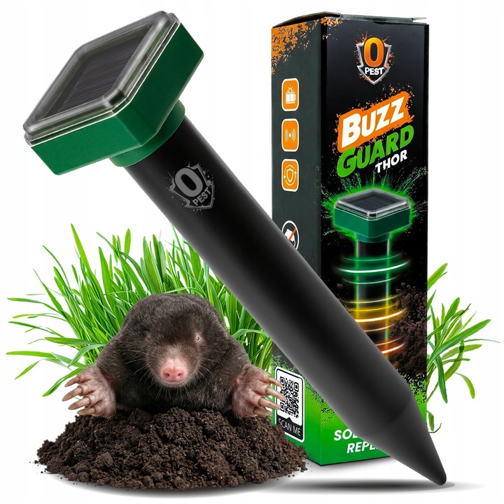 Dispozitiv solar anti-cartite, ZeroPest, 650 m, 25, 5x6x6 cm, fara cabluri