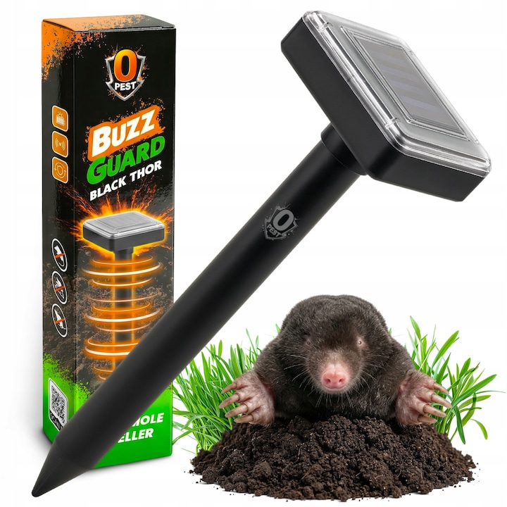 Dispozitiv solar anti-cartite ZeroPest, alimentare solara, vibrații, 38, 5x9, 5x8cm