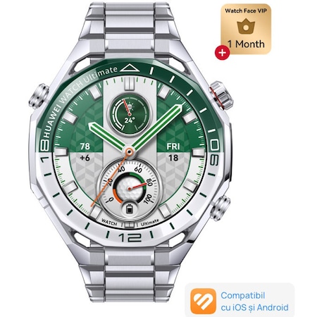 Smartwatch Huawei Watch Ultimate 2, Green + 1 Month Watch Face VIP