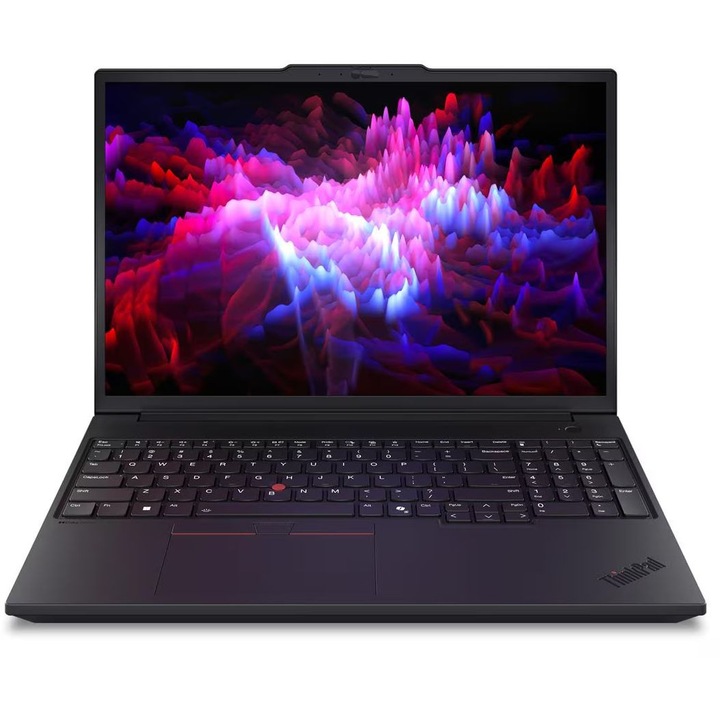 Лаптоп Lenovo ThinkPad P16v G3 с Intel Core Ultra 7 255H (1.5/5.1GHz, 24M), 64 GB, 2 TB M.2 NVMe SSD, NVIDIA RTX PRO 500 6GB GDDR7, Windows 11 Pro, Черен