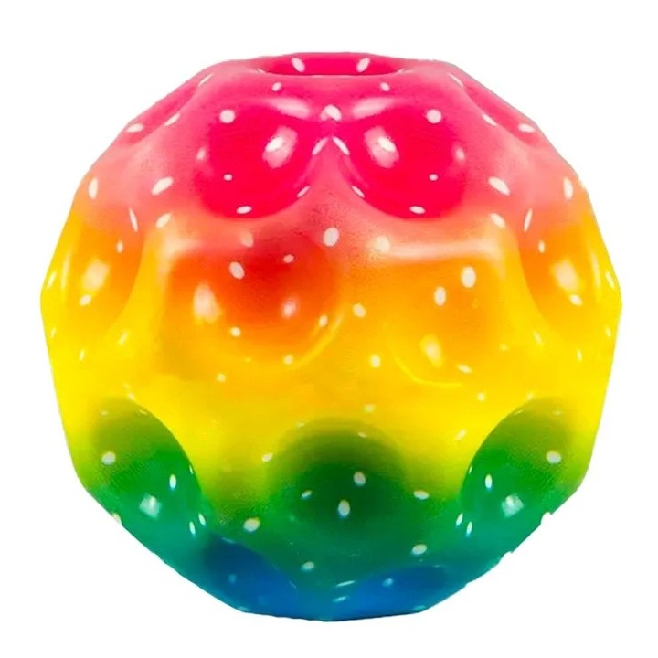 Minge pentru copii, antistres, saltareata, poliuretan, elastica, diametru 6.6 cm, multicolor, Dactylion®