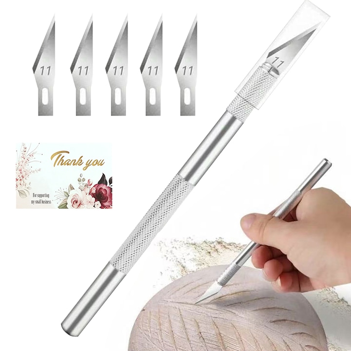 Cutter precizie inox 5 lame multifunctional