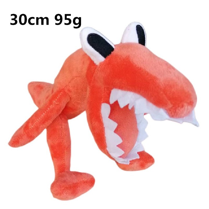 Papusa de plus dragon rosu, jucarie de plus, multicolor